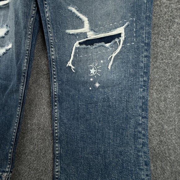 NWT Arizona Jeans Women Distressed Painted Vintage Straight Size 17 High Rise - Picture 6 of 16